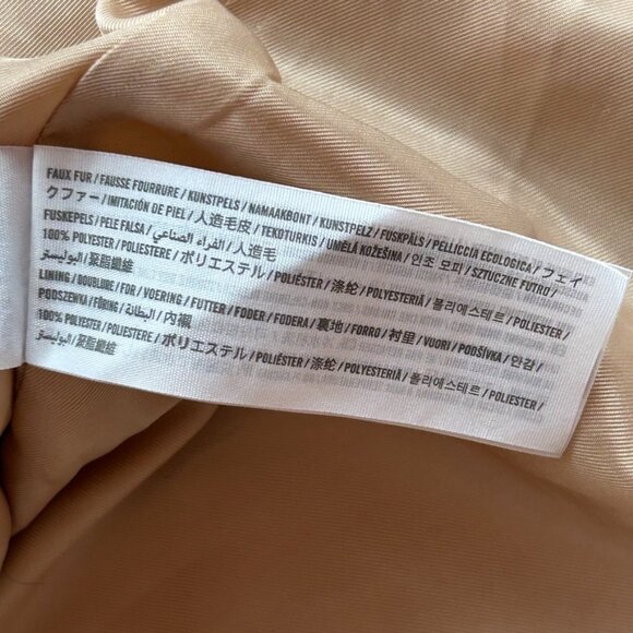 Sherpa Teddy Coat Cozy Neutral Faux Shearling Winter Quiet Luxury Abercrombie XS - Picture 9 of 12